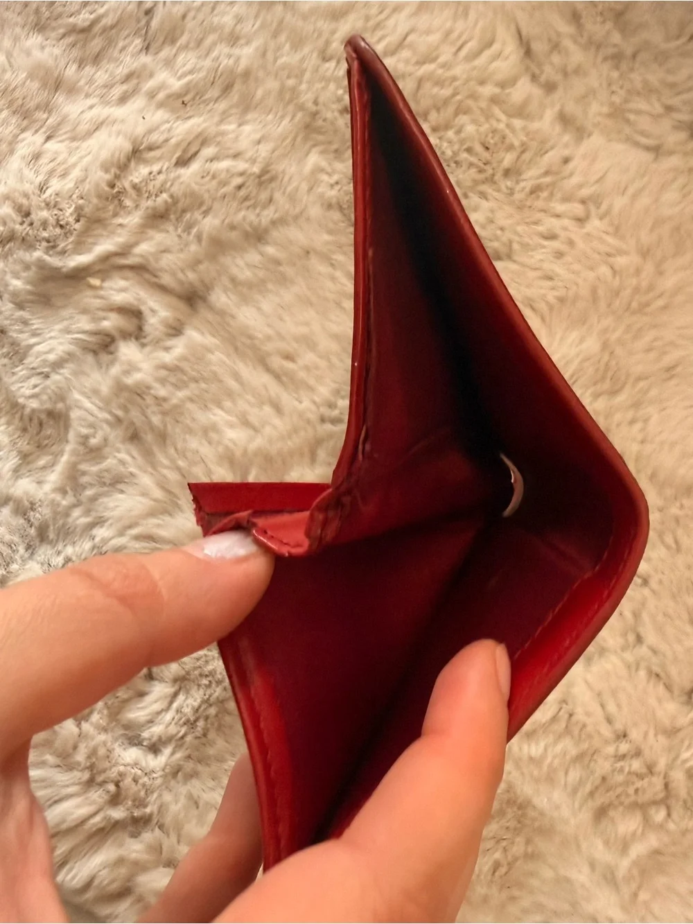 Lodis Black and Red Leather Wallet Bifold